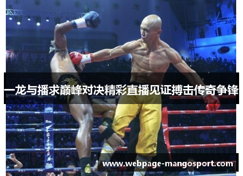 一龙与播求巅峰对决精彩直播见证搏击传奇争锋